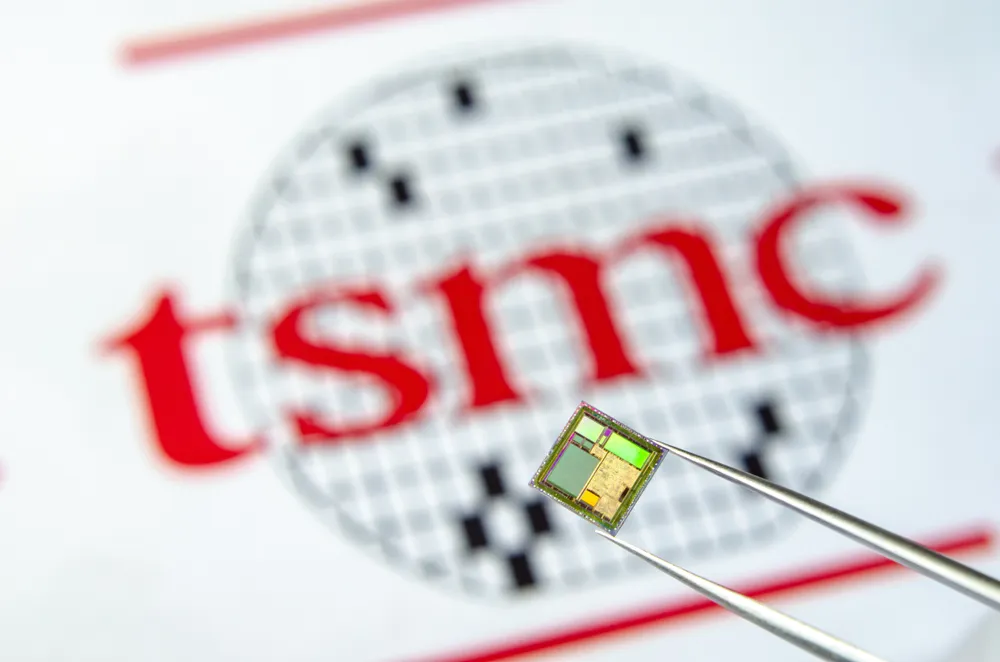 TSMC logo and chip