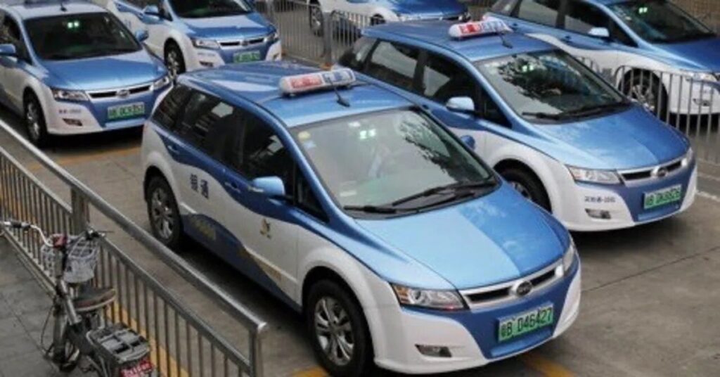 中国タクシーの画像