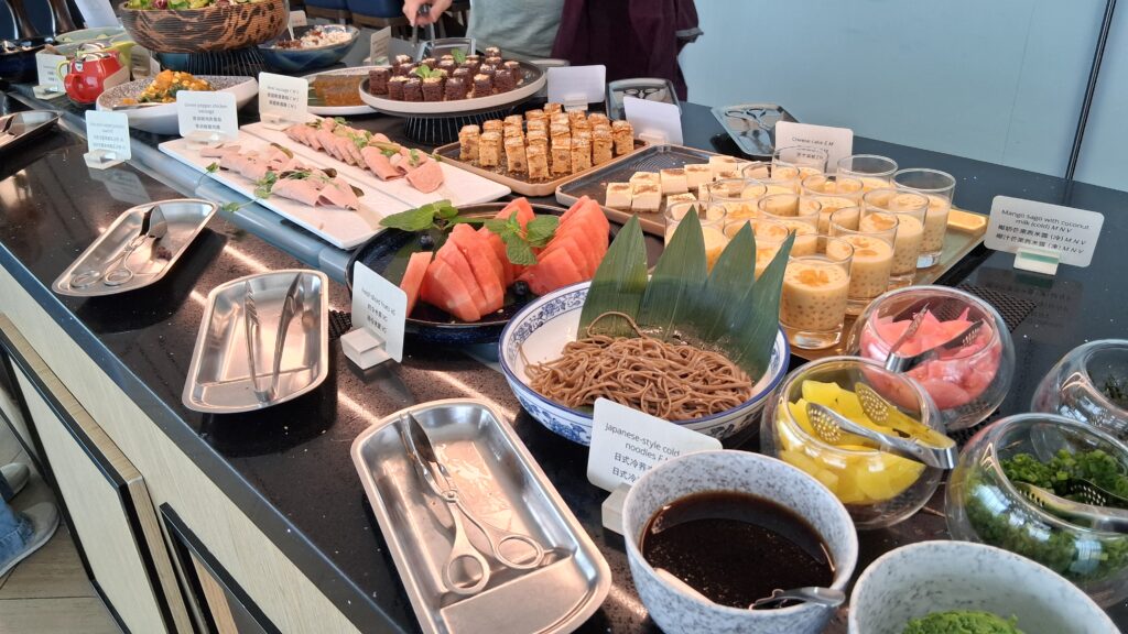 Hong Kong Airport Lounge - Sapphire Lounge menu