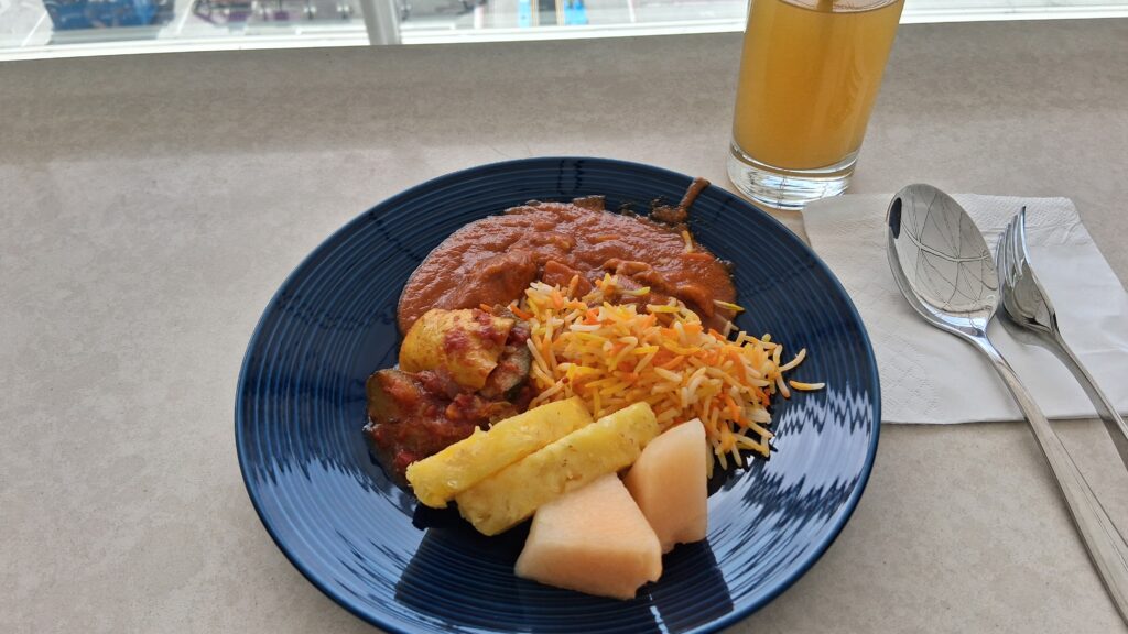 Hong Kong Airport Lounge - United Club menu