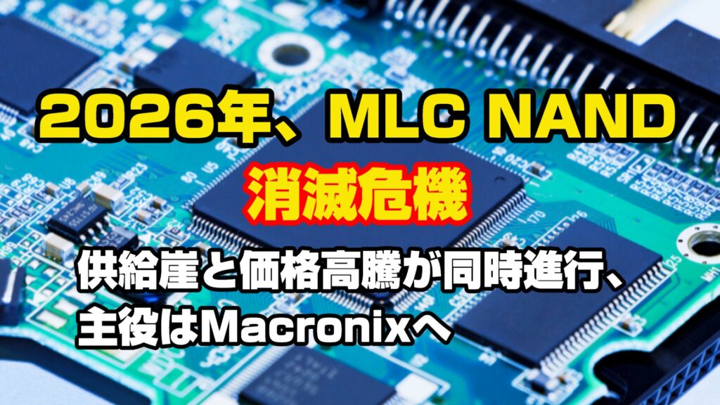 2026年 MLC NAND消滅機器